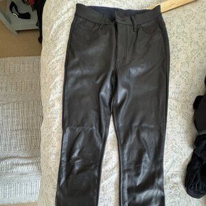 Mother Faux Leather pants (Black)- Worn Twice